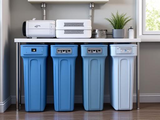 A complete home water softener and filtration system.